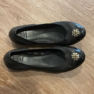 Tory Burch Black Elastic Flats